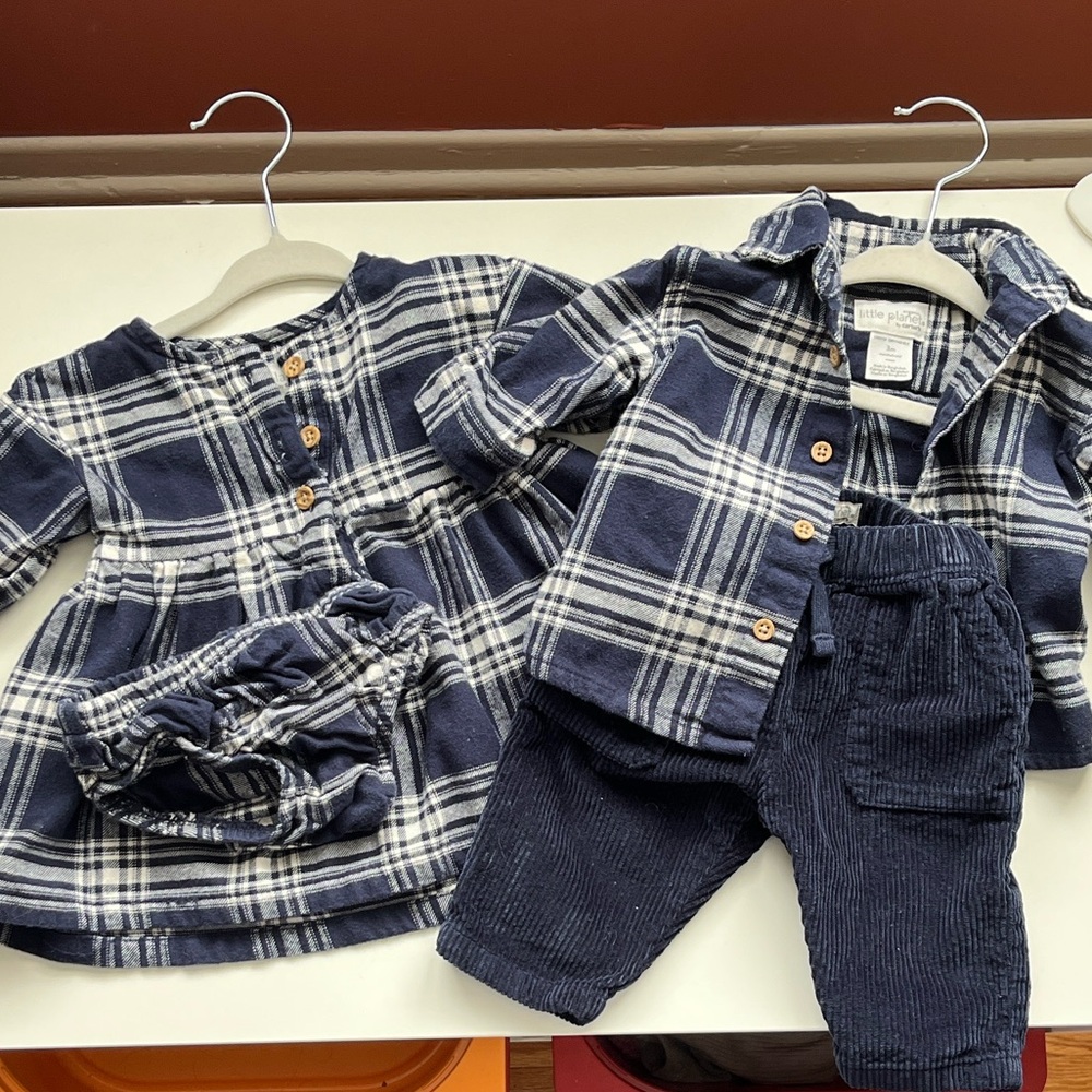 Baby Girl & Boy Twin Matching Outfit Set Size 3m Carters